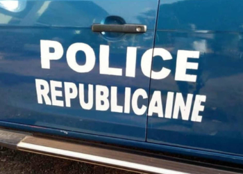 Un véhicule de la police républicaine