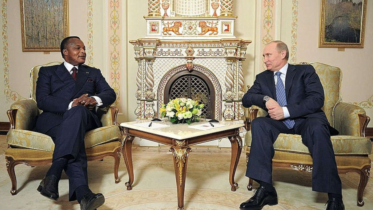 Denis Sassou Nguesso et Vladimir Poutine (Photo Dimitar W.)