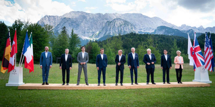 Le G7. Stefan Rousseau/Pool via REUTERS