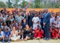 Bénin : Macron a échangé avec la famille sportive béninoise pendant sa visite