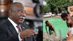 Piscine «réservée aux Blancs»: le président Ramaphosa fustige, 3 blancs inculpés