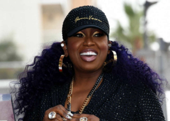 US hip hop recording artist Missy Elliott smiles during the ceremony to honor her with the 2,708th star on the Hollywood Walk of Fame in Los Angeles, California on November 8, 2021. (Photo by Robyn Beck / AFP) (Photo by ROBYN BECK/AFP via Getty Images)