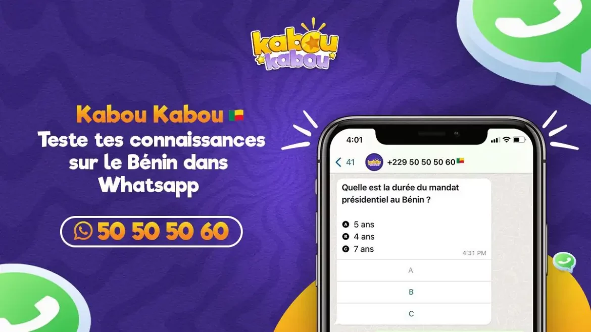 Kabou Kabou, le jeu de culture générale 100% Bénin débarque sur WhatsApp