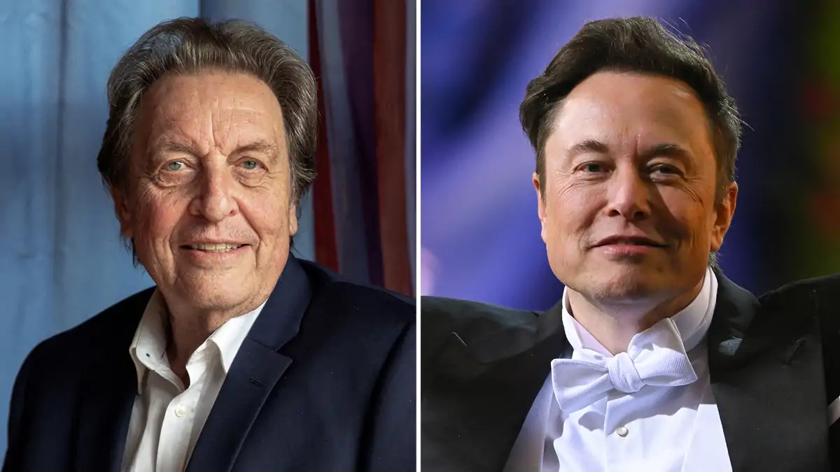 Errol Musk à gauche et son fils Elon (Getty Images - NYP)