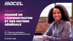 ISOCEL recrute un Chargé de l’Administration et des Moyens Généraux