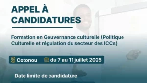 Formation en gouvernance culturelle : l’ADAC ouvre les inscriptions à Cotonou