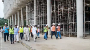 Bénin : Talon et Vlavonou visitent le chantier du nouveau siège du Parlement
