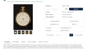 Une montre en or d'un passager du Titanic d'une valeur de 2 millions $