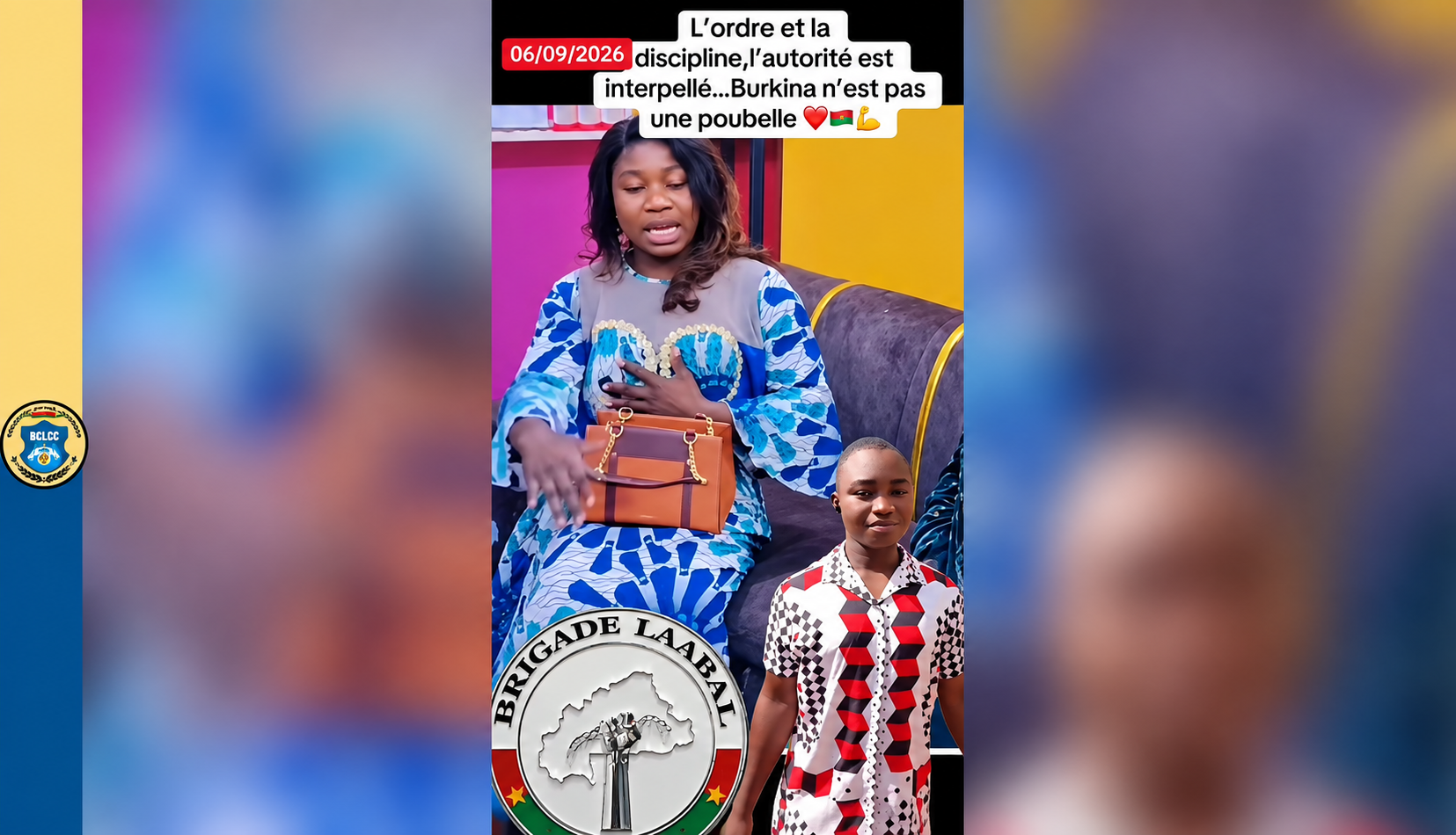 Disguised as a woman for his advertisements, he is arrested by the BCLCC in Burkina