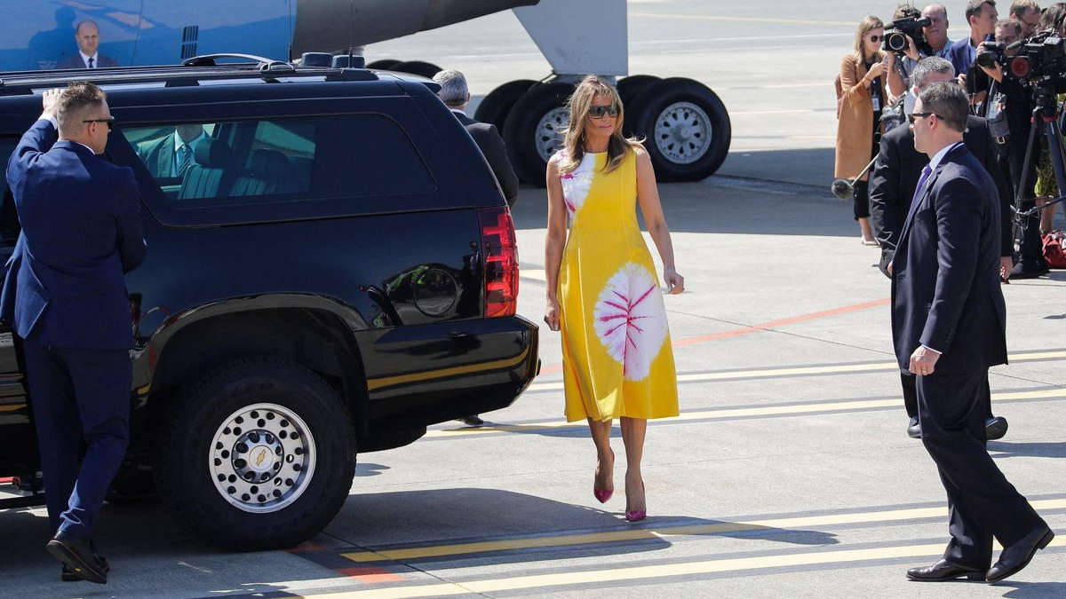 Melania Trump : Sa robe Calvin Klein au G7 fait sensation